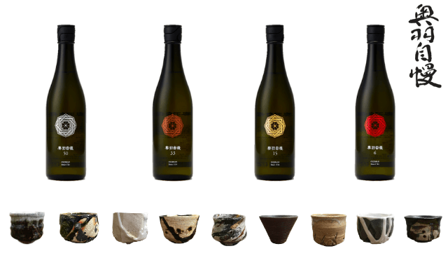 Oujiman Junmai Daiginjo Series - Bottle Collection and Sake Cups